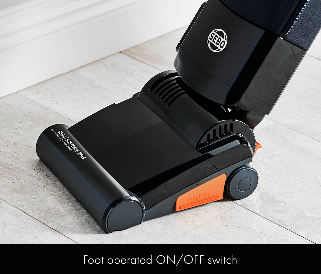 SEBO BP60 Cordless Vacuum Cleaner | 60 Min Runtime, Commercial Upright