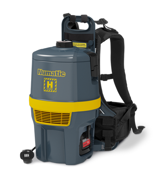Numatic RHB150NX Cordless H-Class Backpack Vacuum | HEPA13, 36V