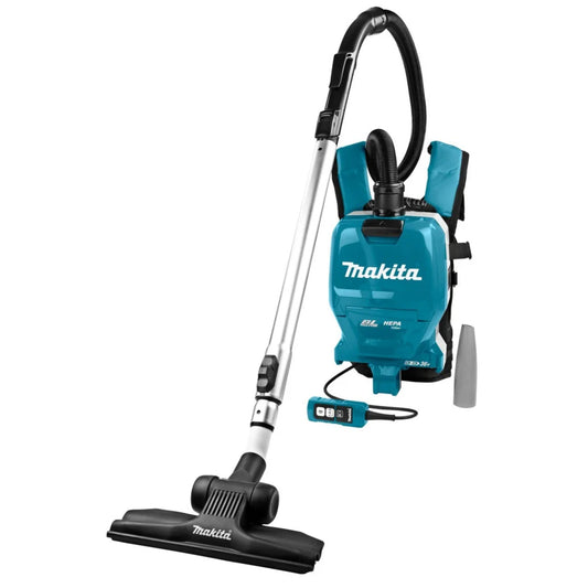 Makita DVC261 Cordless Backpack Vacuum | Twin 18V, HEPA, 2 Batteries
