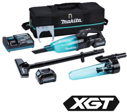 Makita 40V XGT Cordless Stick Vacuum | 2 Batteries, HEPA, 116 Min Runtime