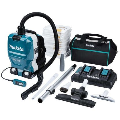 Makita DVC261 Cordless Backpack Vacuum | Twin 18V, HEPA, 2 Batteries