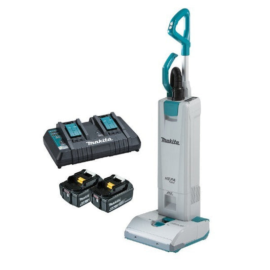 Makita DVC560PT2 Cordless Upright Vacuum | Twin 18V, HEPA, 5L Capacity